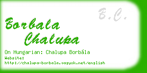 borbala chalupa business card