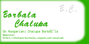 borbala chalupa business card